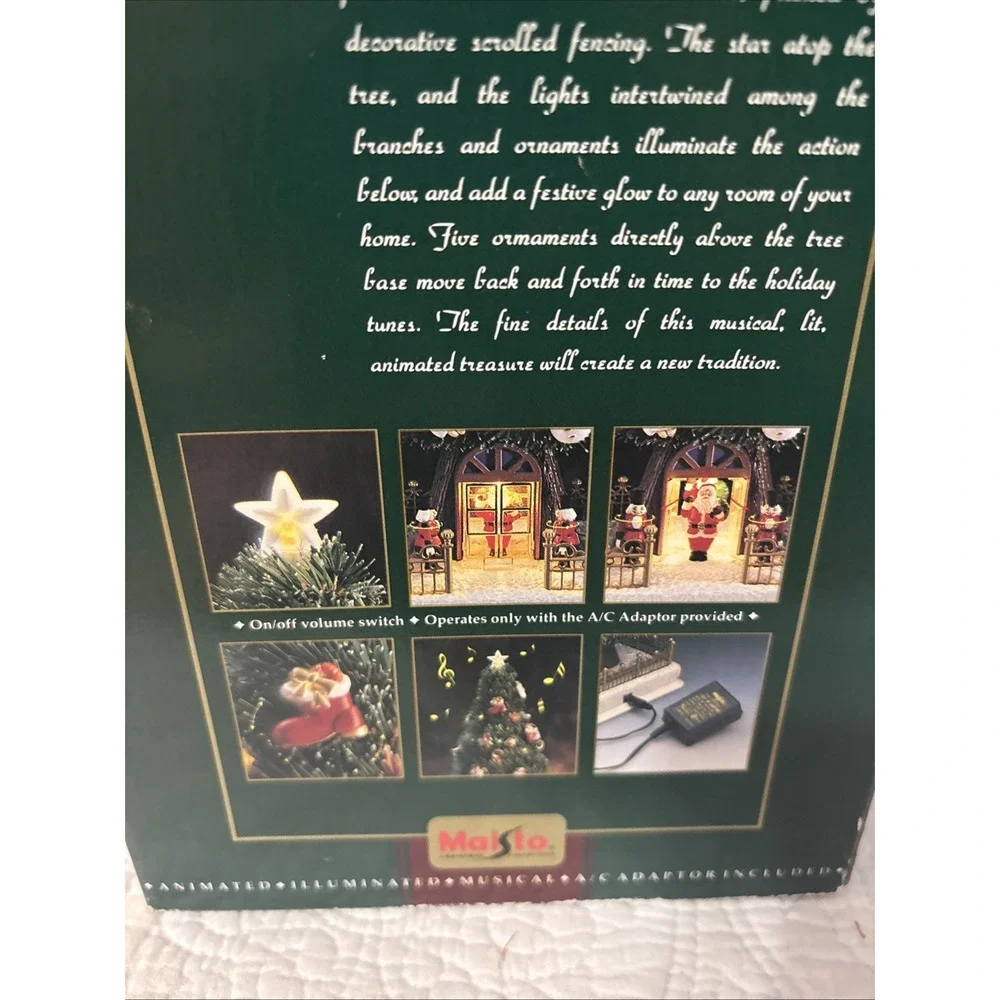 Vintage 1995 Maisto Musical Christmas Tree Village House‎